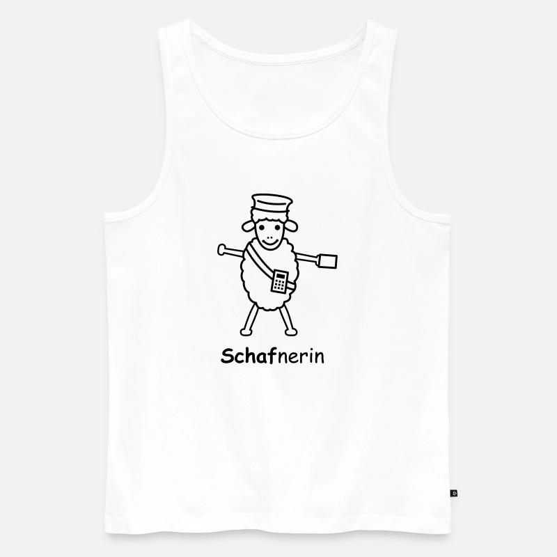 TIB_Schaf-nerin - Männer Premium Bio Tank Top - Weiß