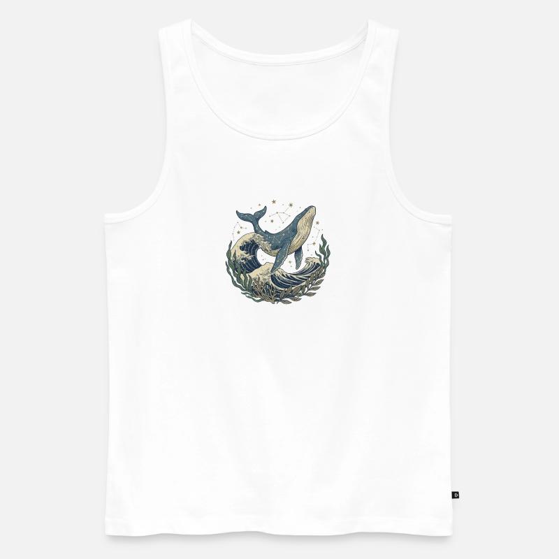 Der Wal – Säule des Ozeans - Männer Premium Bio Tank Top - Weiß