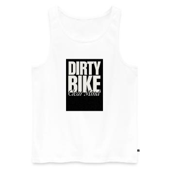 Dirty Bike Clear Mind - Men's Premium Organic Tank Top - white - Front - Michal (187cm)