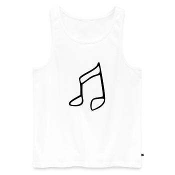 Note - Männer Premium Bio Tank Top - Weiß - Vorne - AI Model Male 178 light (178cm)