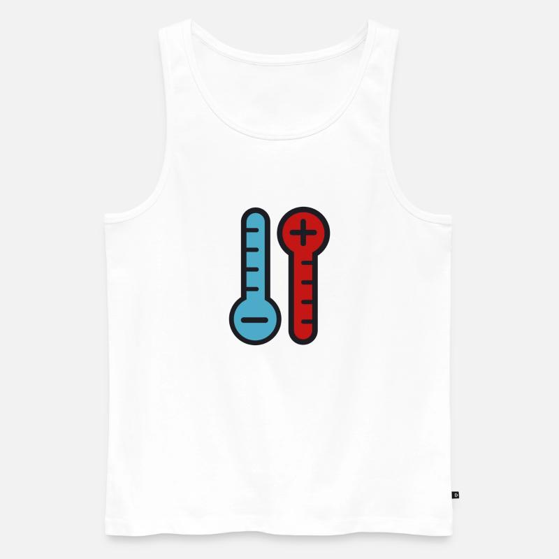 Hot Cold Temperature - Männer Premium Bio Tank Top - Weiß