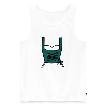 Dirndl - Männer Premium Bio Tank Top - Weiß - Vorne - Michal (187cm)