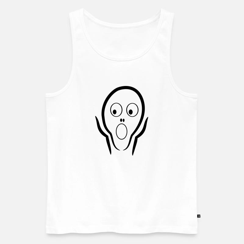 Der Schrei - Männer Premium Bio Tank Top - Weiß