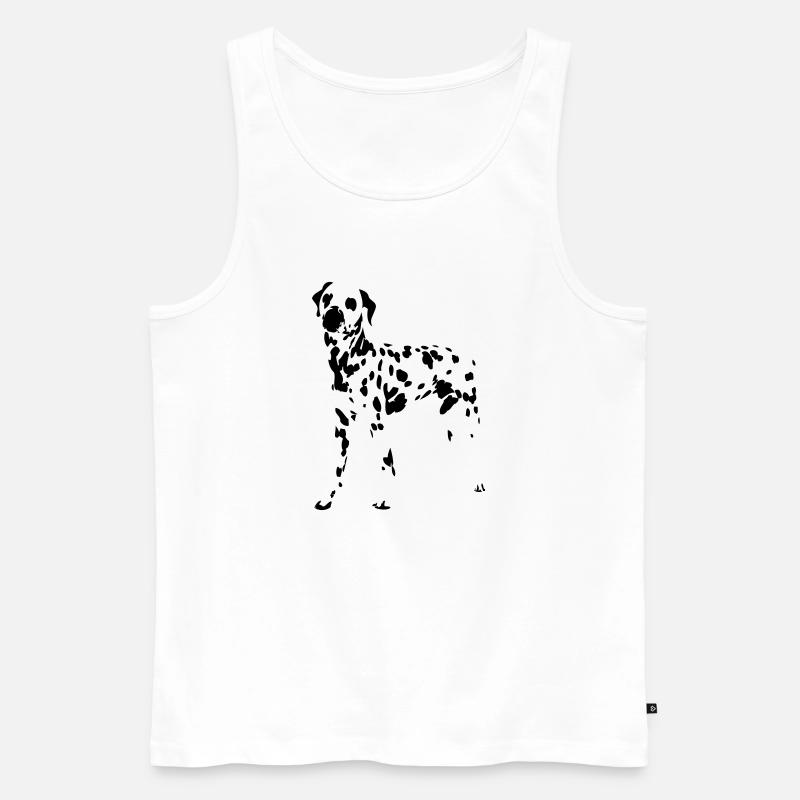 Dalmatiner - Männer Premium Bio Tank Top - Weiß