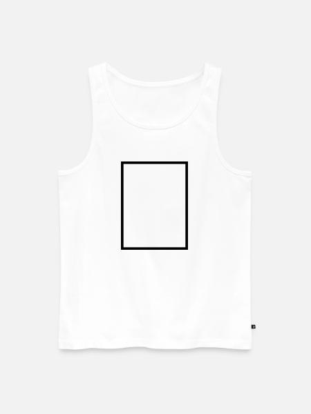 Rechteck nicht gefüllt - Männer Premium Bio Tank Top - Weiß