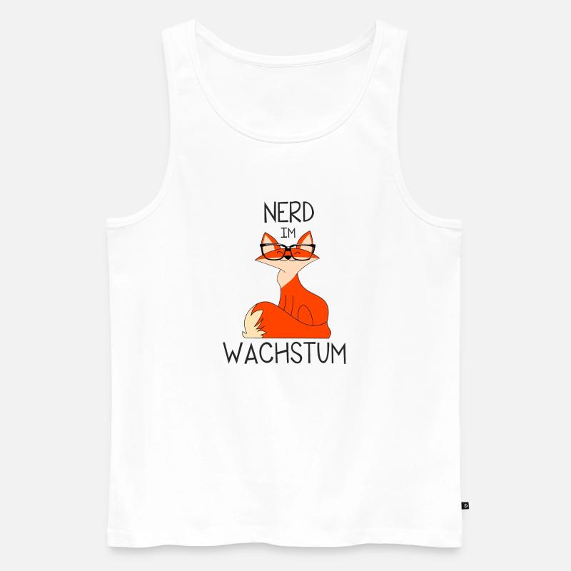 Fuchs-Nerd - Männer Premium Bio Tank Top - Weiß