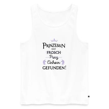 Prinzesin hat Einhorn gefunden JGA - Männer Premium Bio Tank Top - Weiß - Vorne - Michal (187cm)
