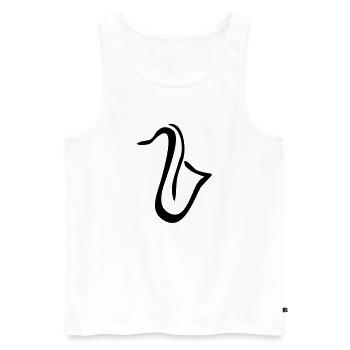 Saxophones - Débardeur bio Premium Homme - blanc - Devant - Michal (187cm)