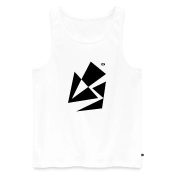 A-132 The crack - Männer Premium Bio Tank Top - Weiß - Vorne - AI Model Male 178 light (178cm)