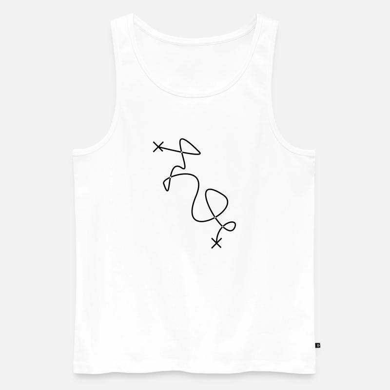 Distance is a . - Männer Premium Bio Tank Top - Weiß