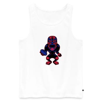 mask_blak - Men's Premium Organic Tank Top - white - Front - AI Model Male 178 light (178cm)