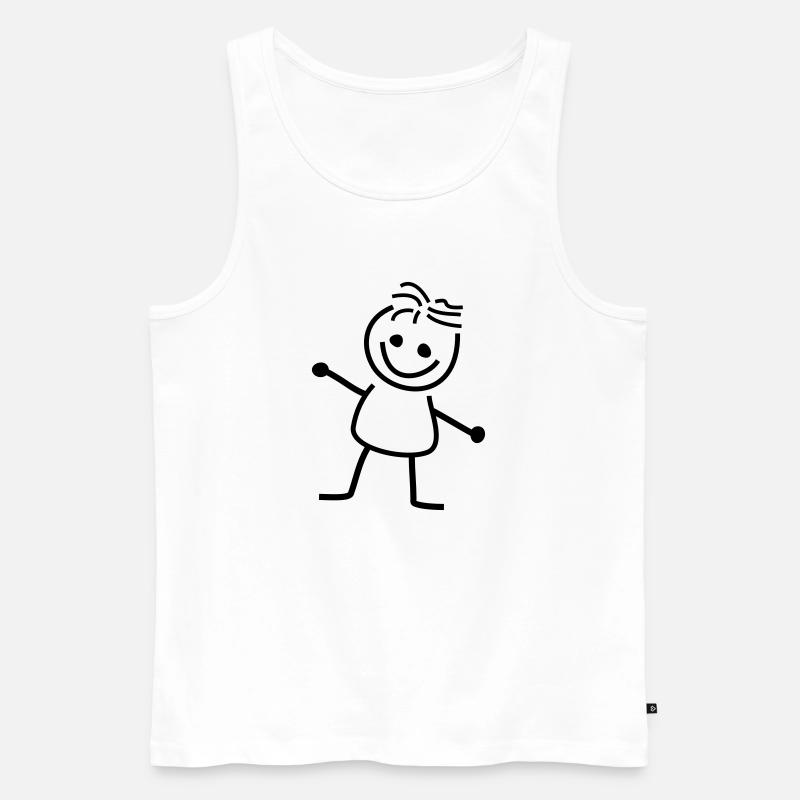 Basic Fred - Männer Premium Bio Tank Top - Weiß
