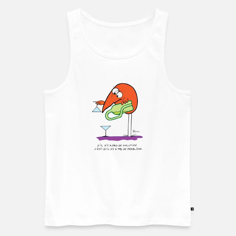 No solution no problem - Men's Premium Organic Tank Top - white