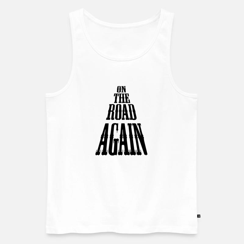 on_the_road_again - Männer Premium Bio Tank Top - Weiß