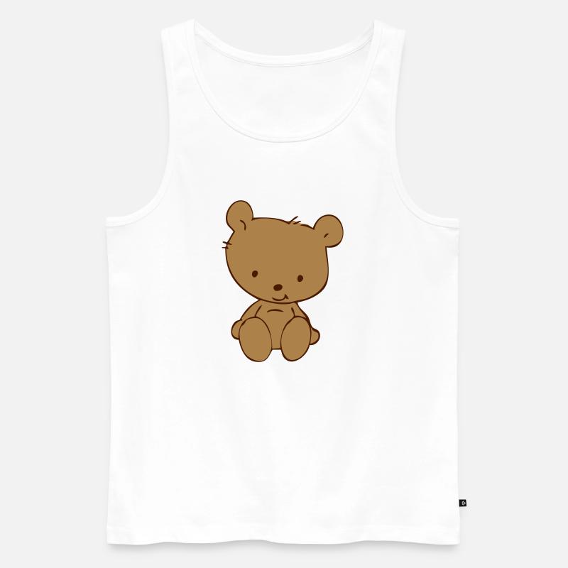 Toy Teddy Bear (vector) - Männer Premium Bio Tank Top - Weiß