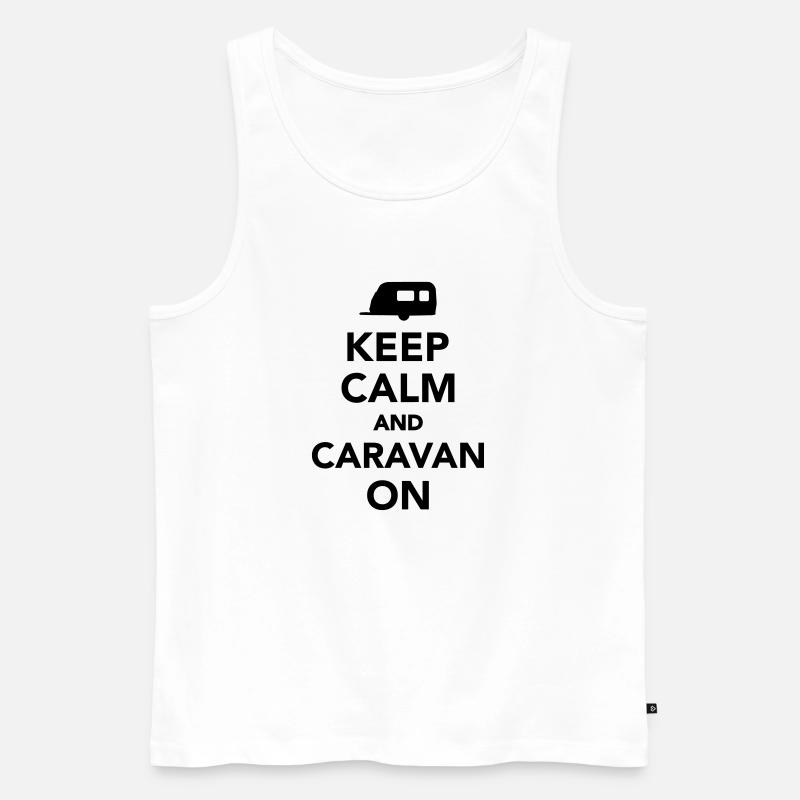 Camping - Männer Premium Bio Tank Top - Weiß