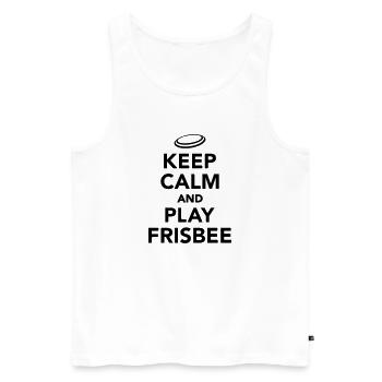 Frisbee - Männer Premium Bio Tank Top - Weiß - Vorne - Michal (187cm)