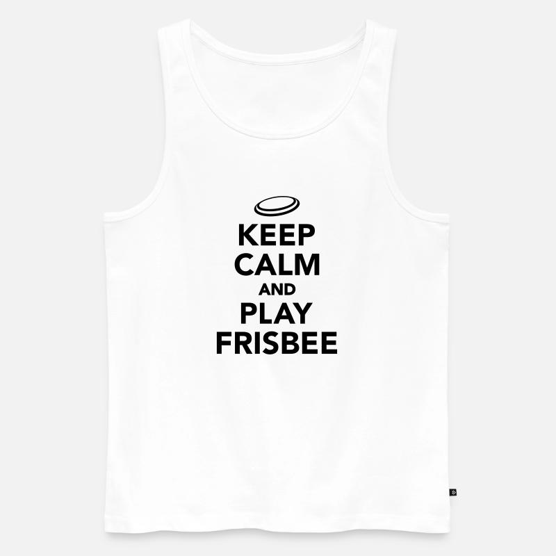 Frisbee - Männer Premium Bio Tank Top - Weiß