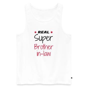 Sister in law Brother in law Beau Frère Wedding - Men's Premium Organic Tank Top - white - Front - AI Model Male 178 light (178cm)