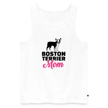 Boston Terrier - Men's Premium Organic Tank Top - white - Front - AI Model Male 178 light (178cm)