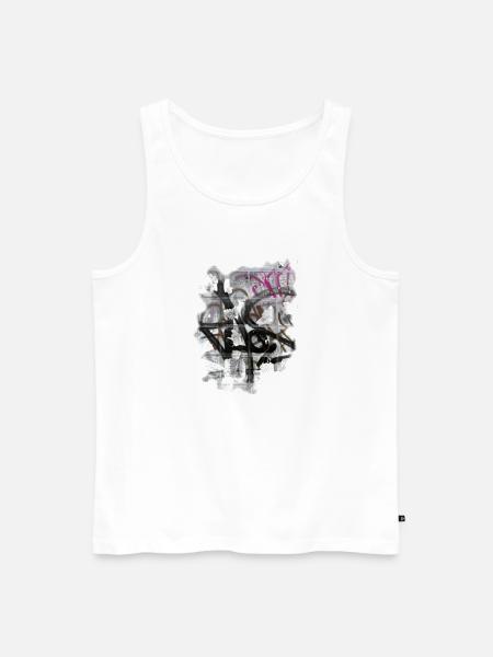Graffiti - Männer Premium Bio Tank Top - Weiß