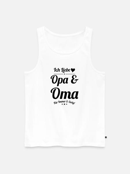 ich liebe oma und opa - Männer Premium Bio Tank Top - Weiß