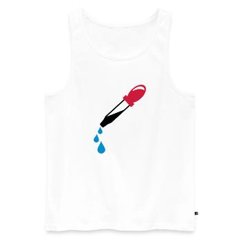 pipette - Men's Premium Organic Tank Top - white - Front - Michal (187cm)