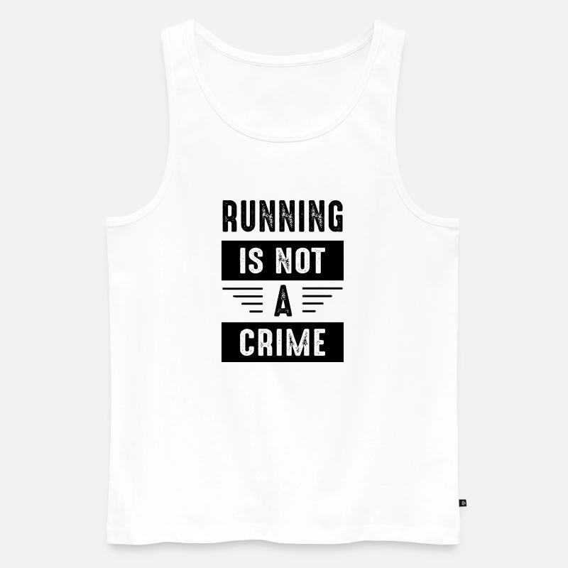 Marathon Running - Männer Premium Bio Tank Top - Weiß