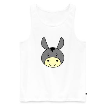 Cute donkey - Männer Premium Bio Tank Top - Weiß - Vorne - Michal (187cm)