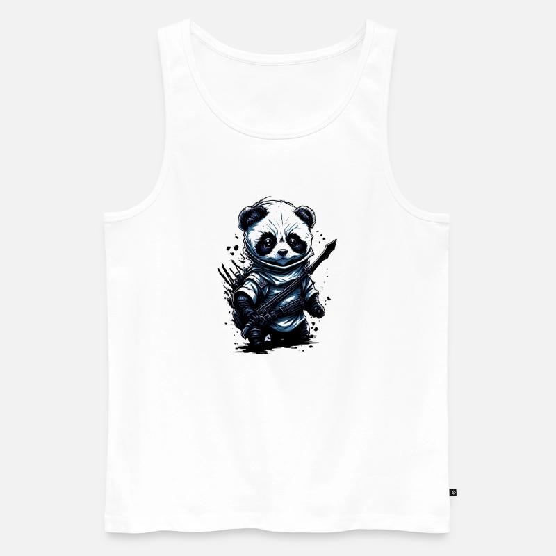 panda - Männer Premium Bio Tank Top - Weiß