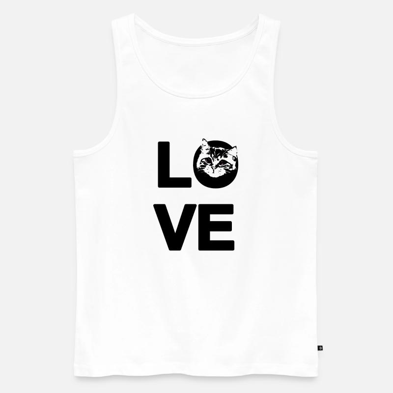 Liebes-Chat - Männer Premium Bio Tank Top - Weiß