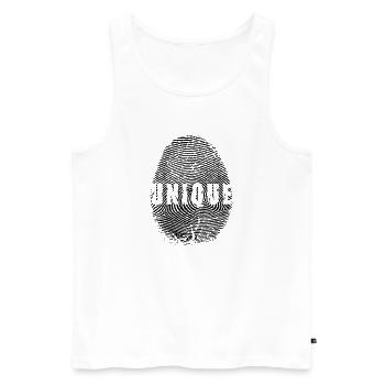 EMPREINTE DIGITALE UNIQUE - Débardeur bio Premium Homme - blanc - Devant - Michal (187cm)