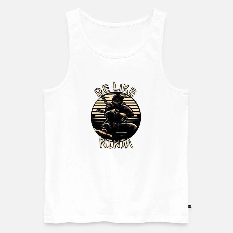 NINJAS - Männer Premium Bio Tank Top - Weiß