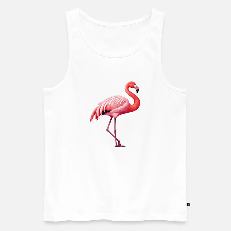 Flamingo - Männer Premium Bio Tank Top - Weiß