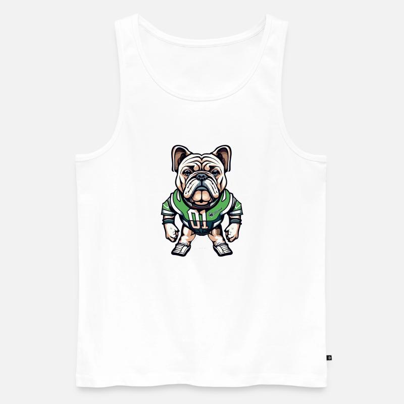 Quaterback - Männer Premium Bio Tank Top - Weiß