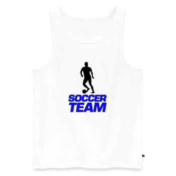Équipe de football - Débardeur bio Premium Homme - blanc - Devant - AI Model Male 178 light (178cm)