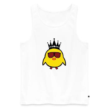 King Chick - Men's Premium Organic Tank Top - white - Front - Michal (187cm)