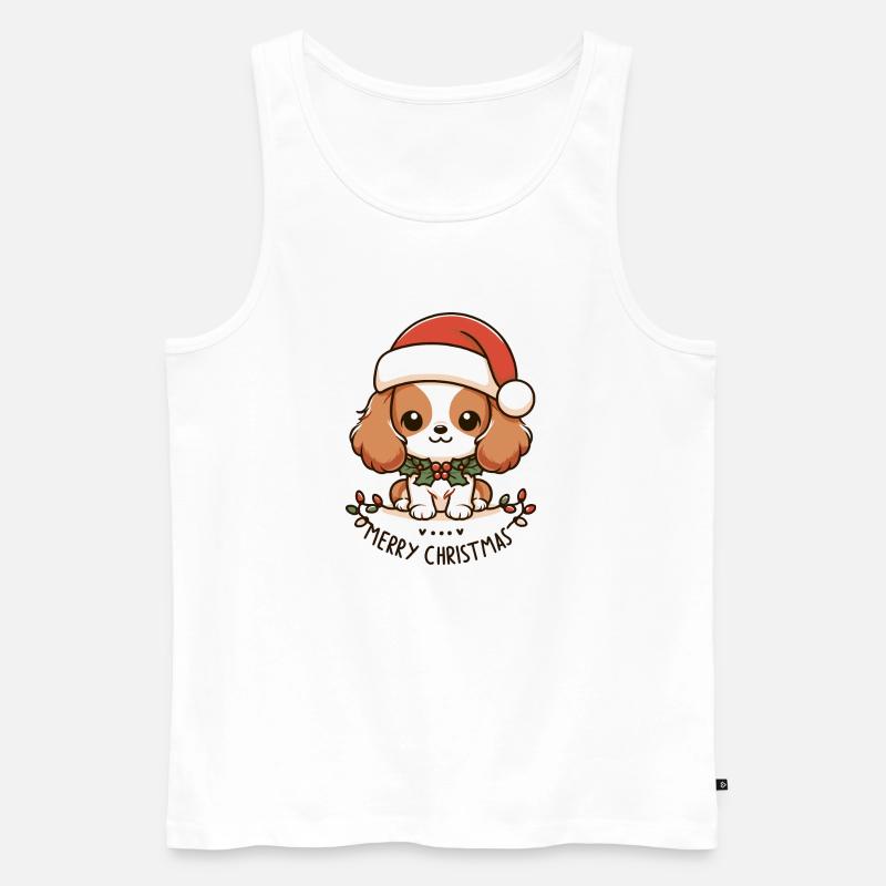 Charmanter Weihnachtspullover - Männer Premium Bio Tank Top - Weiß