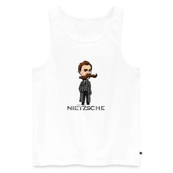 Nietzsche - Débardeur bio Premium Homme - blanc - Devant - AI Model Male 178 light (178cm)
