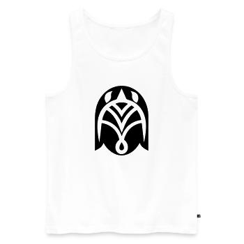 Viking Helmet Warrior - Men's Premium Organic Tank Top - white - Front - AI Model Male 178 light (178cm)