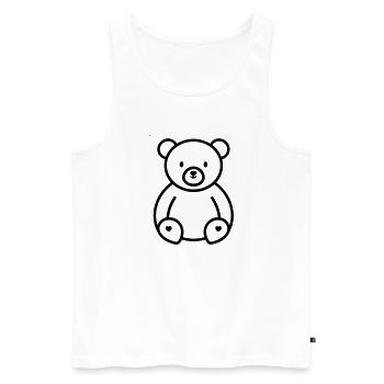 Teddybär - Männer Premium Bio Tank Top - Weiß - Vorne - Michal (187cm)