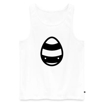 Ei - Männer Premium Bio Tank Top - Weiß - Vorne - AI Model Male 178 light (178cm)