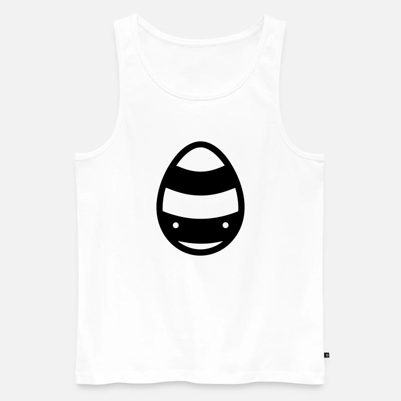 Ei - Männer Premium Bio Tank Top - Weiß