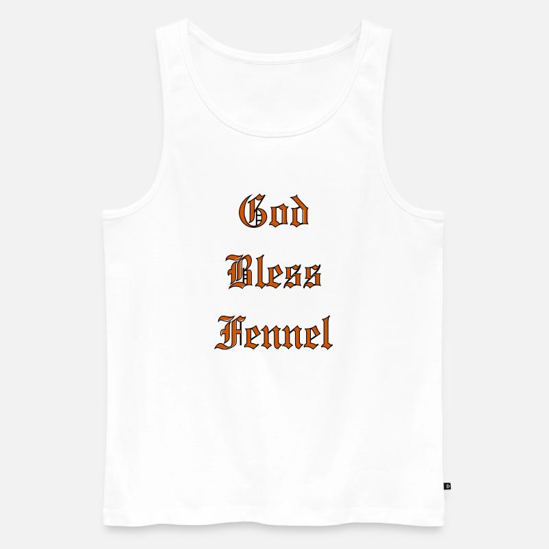 GodBlessFennel - Männer Premium Bio Tank Top - Weiß