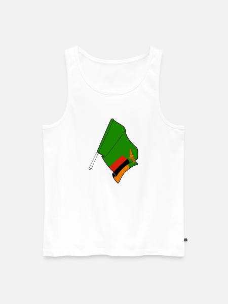 Flagge Sambia - Männer Premium Bio Tank Top - Weiß