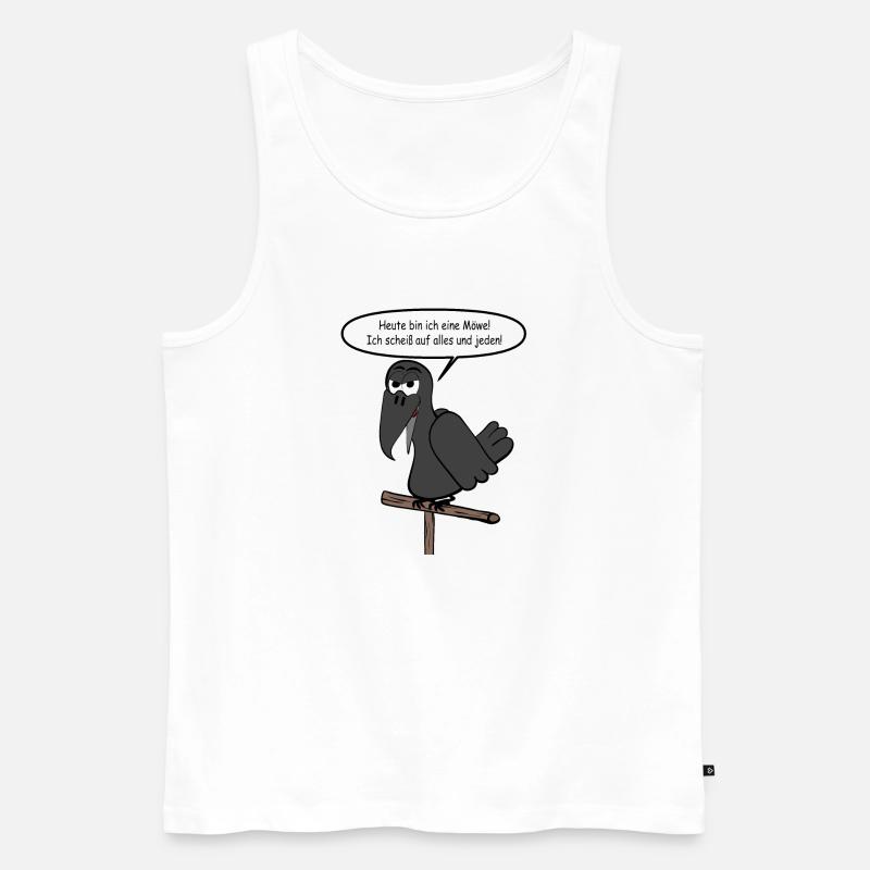 Heute bin ich eine Möwe - Männer Premium Bio Tank Top - Weiß