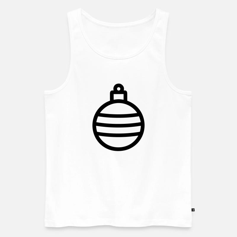 Weihnachtskugel - Männer Premium Bio Tank Top - Weiß