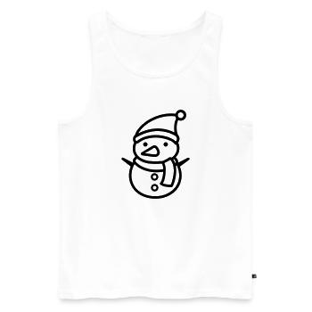 Bonhomme de neige - Débardeur bio Premium Homme - blanc - Devant - AI Model Male 178 light (178cm)