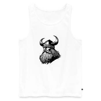 Viking Warrior Odin - Men's Premium Organic Tank Top - white - Front - AI Model Male 178 light (178cm)
