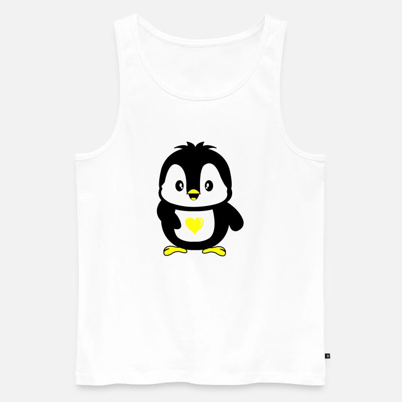 pinguin süß - Männer Premium Bio Tank Top - Weiß